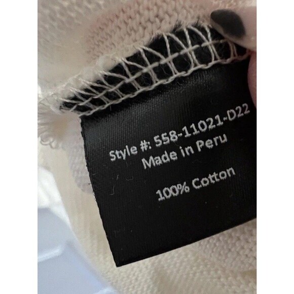 Jenni Kayne Long Sleeve Oversized Cotton Sweater Tee Size XS Ivory Boyfriend - Picture 11 of 12